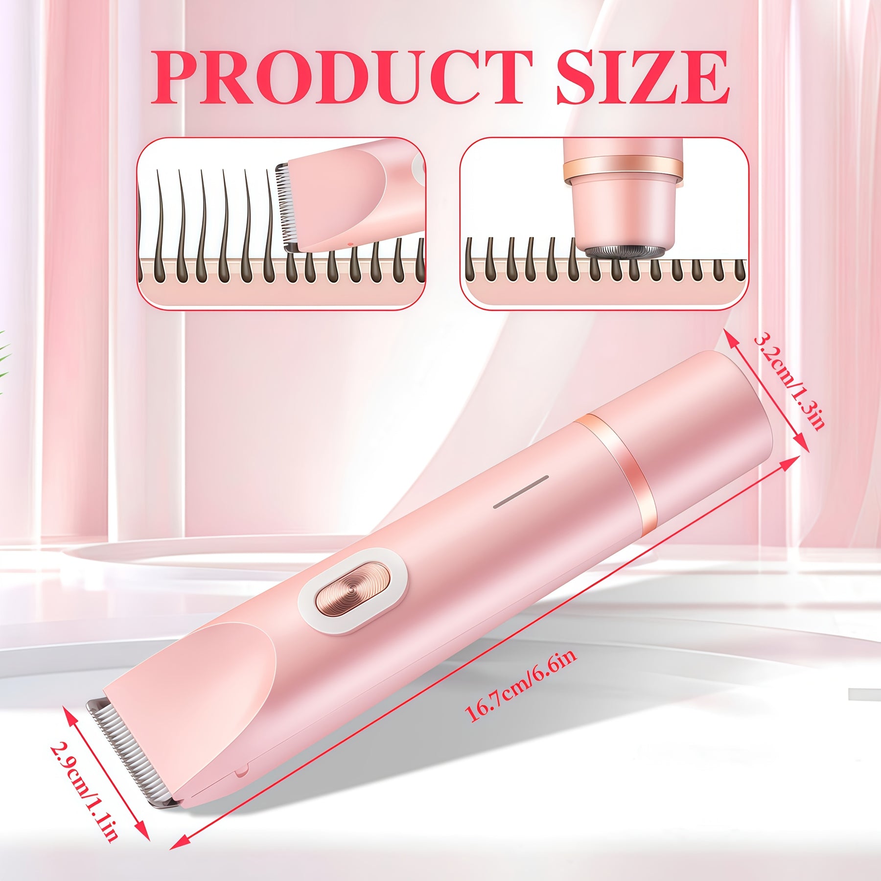 2-in-1 Pink Dual Trimmer for Women - Electric Shaver