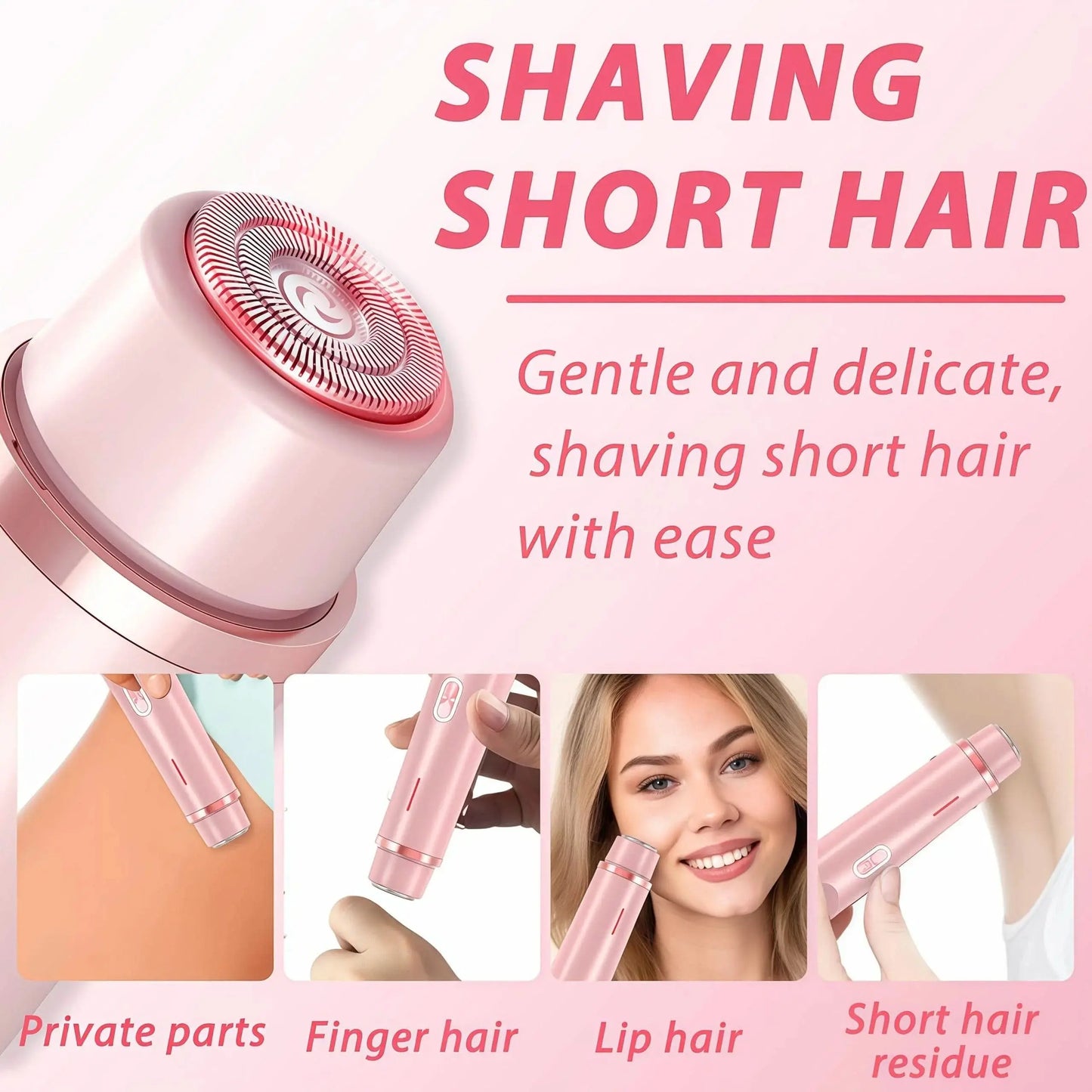 2-in-1 Pink Dual Trimmer for Women - Electric Shaver - Divine Beauty