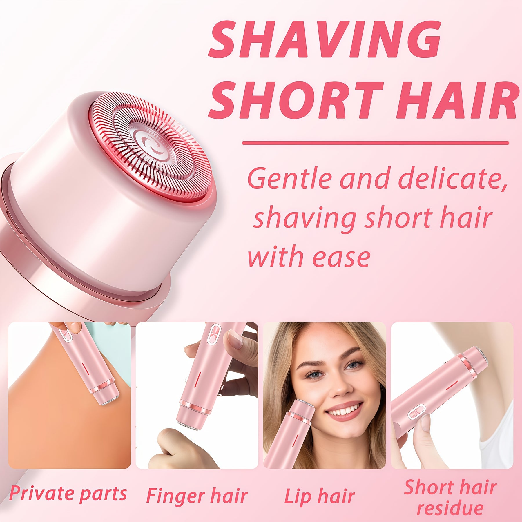 2-in-1 Pink Dual Trimmer for Women - Electric Shaver