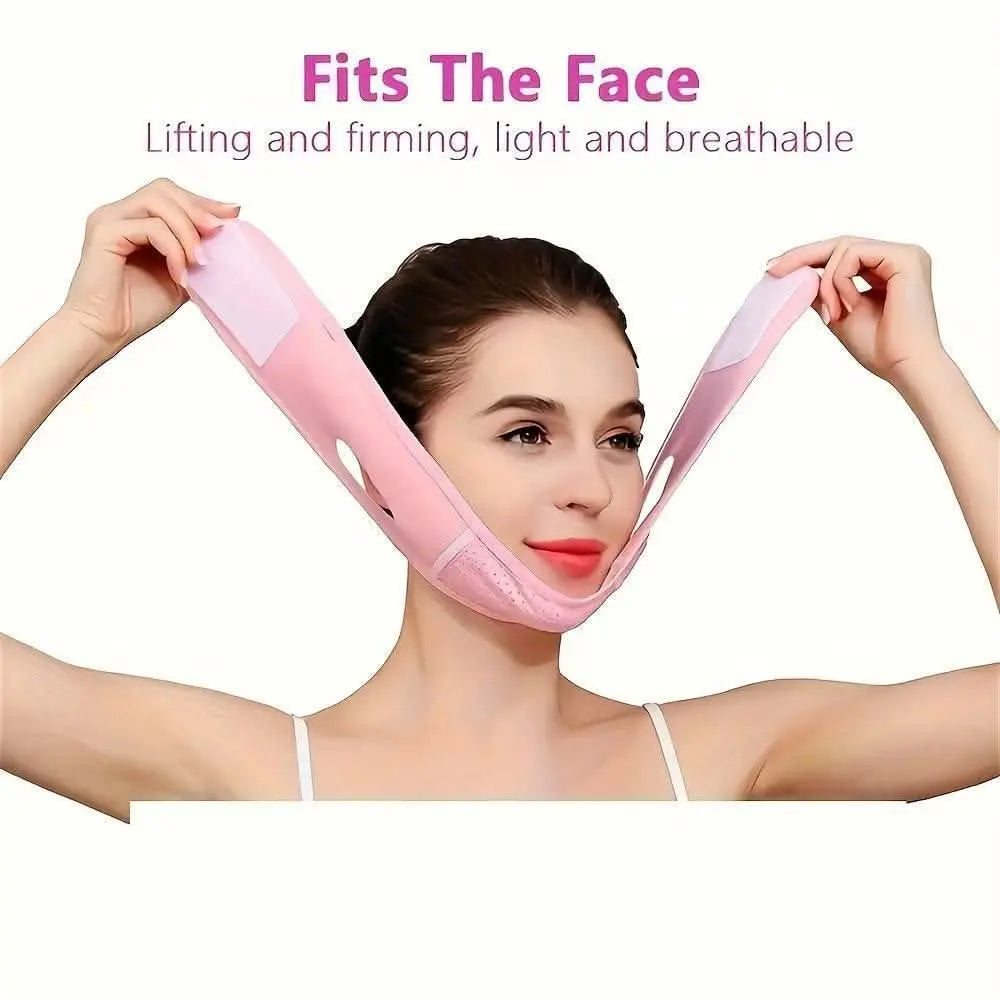 1pc Reusable V-Line Mask For Face And Jawline - Chin Facial Strap Mask - V Line Face Massage Strap - Beauty Face Belt Women Gift - Divine Beauty