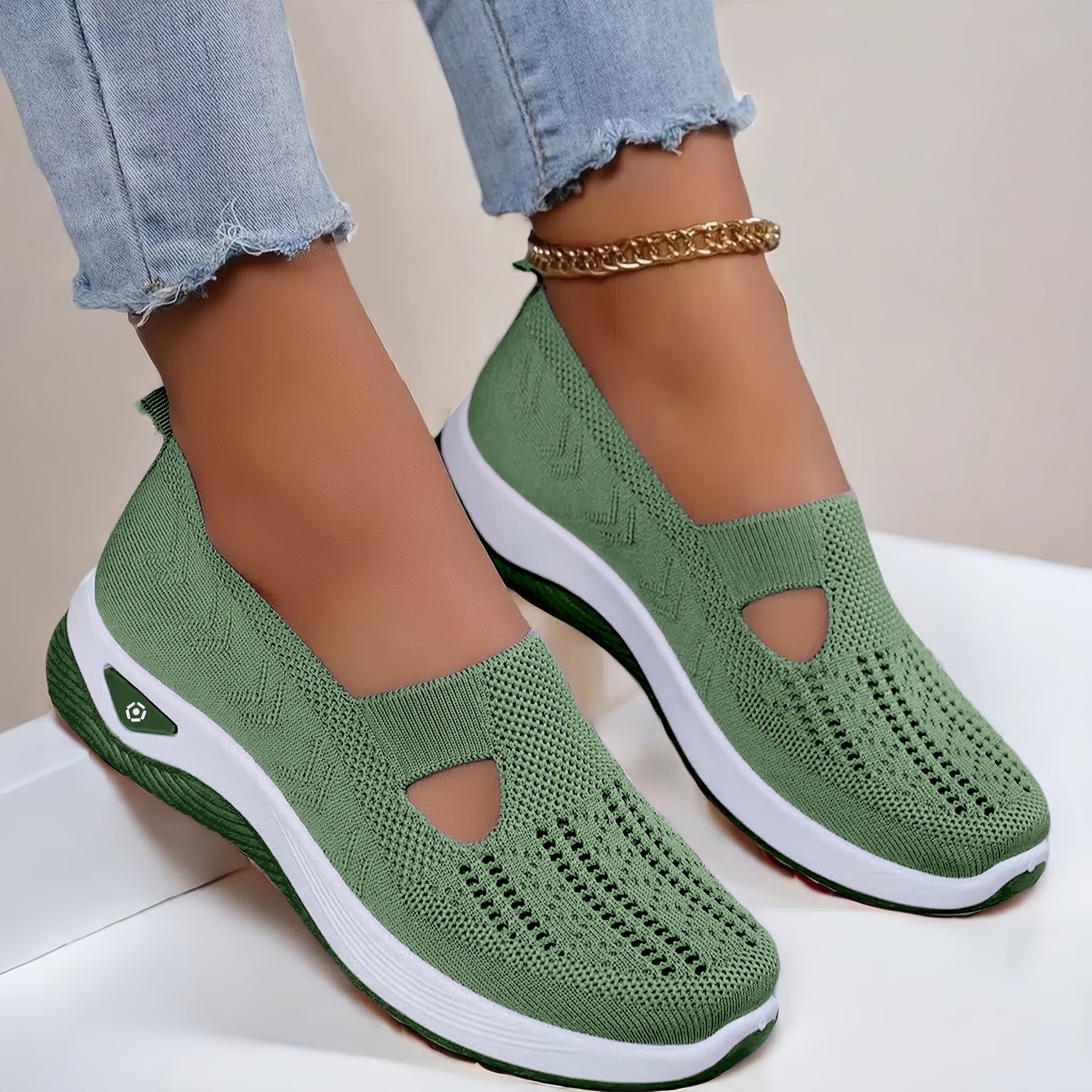 Trendy Women's Breathable Knit Sneakers