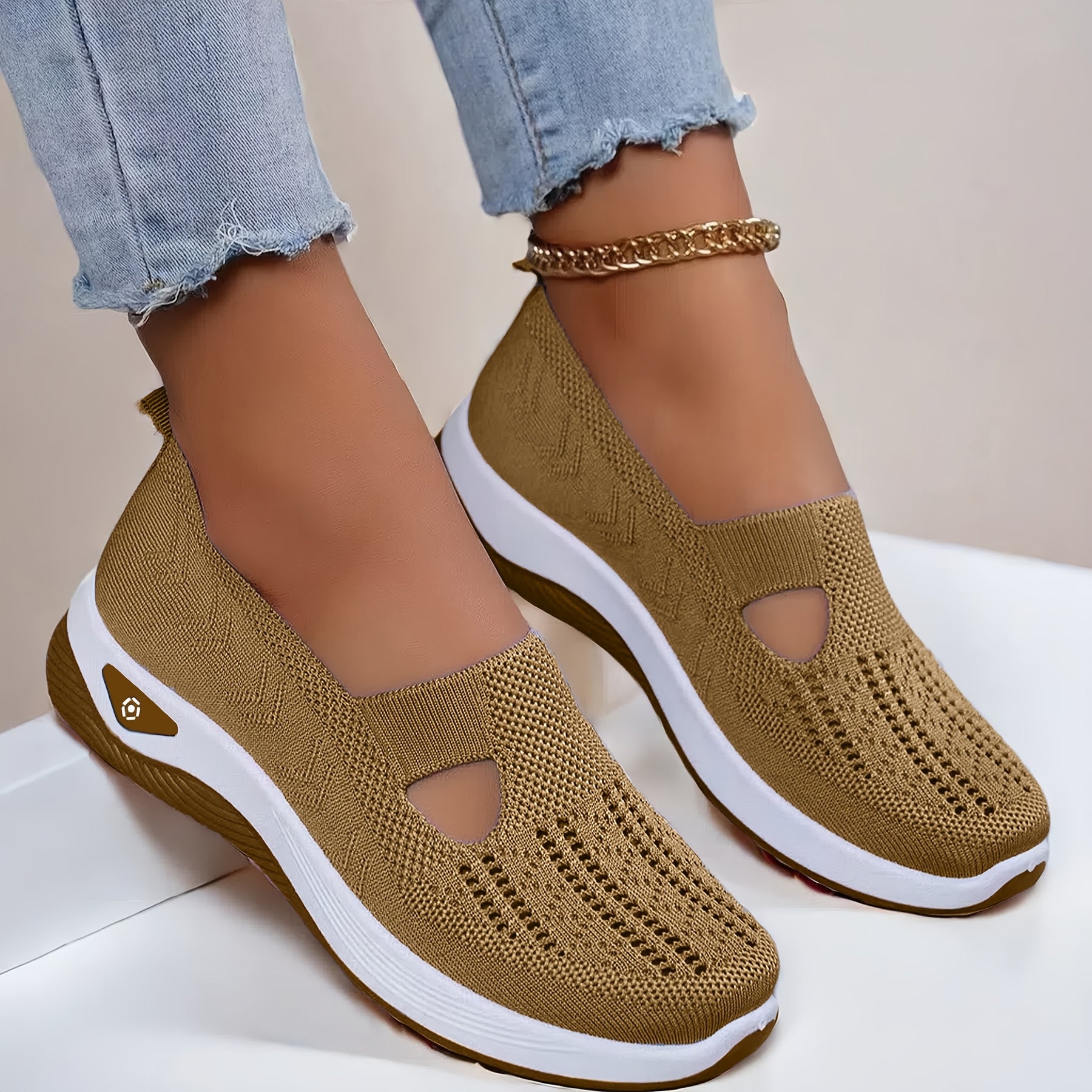 Trendy Women's Breathable Knit Sneakers