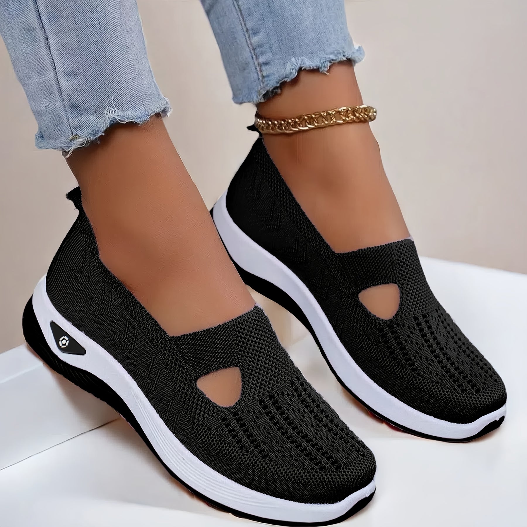 Trendy Women's Breathable Knit Sneakers