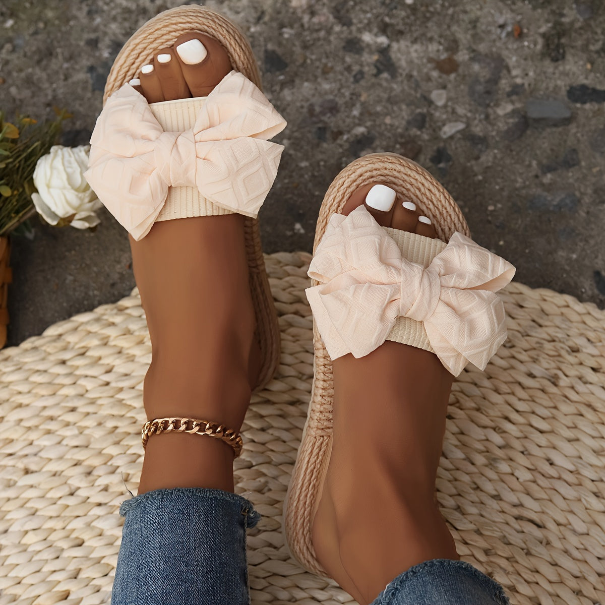 Women's Slide Sandals - Casual Flat Summer