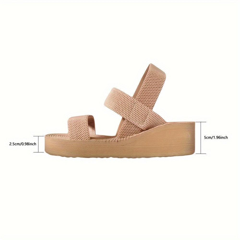 Women's Summer Sandals Elastic Strap Slip On Shoes