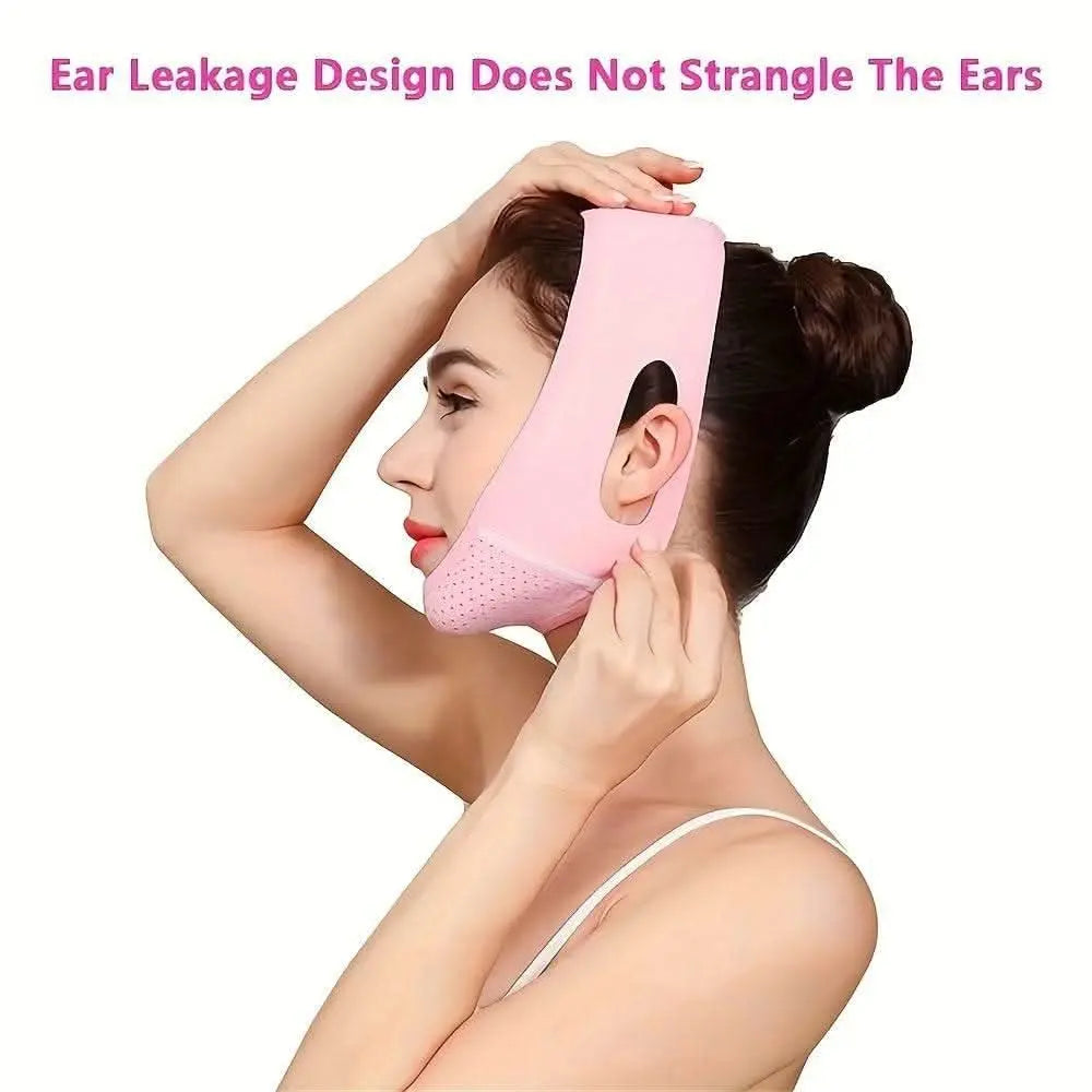 1pc Reusable V-Line Mask For Face And Jawline - Chin Facial Strap Mask - V Line Face Massage Strap - Beauty Face Belt Women Gift - Divine Beauty