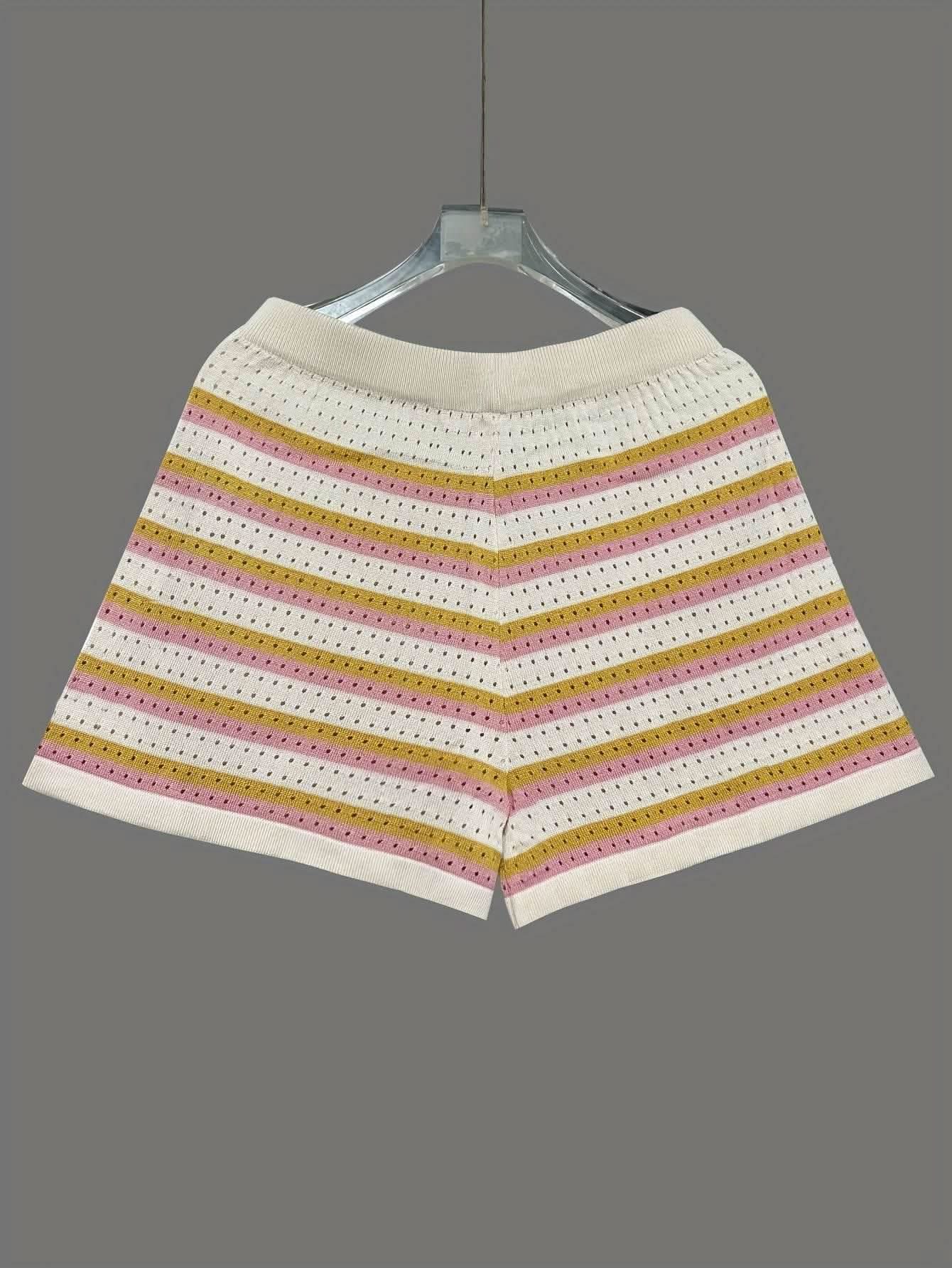 Amalfi Set – Striped Button-Up Lounge Co-Ord - Divine Beauty