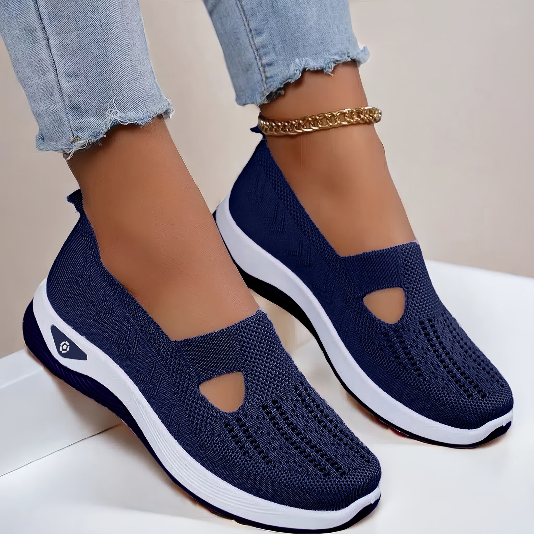 Trendy Women's Breathable Knit Sneakers