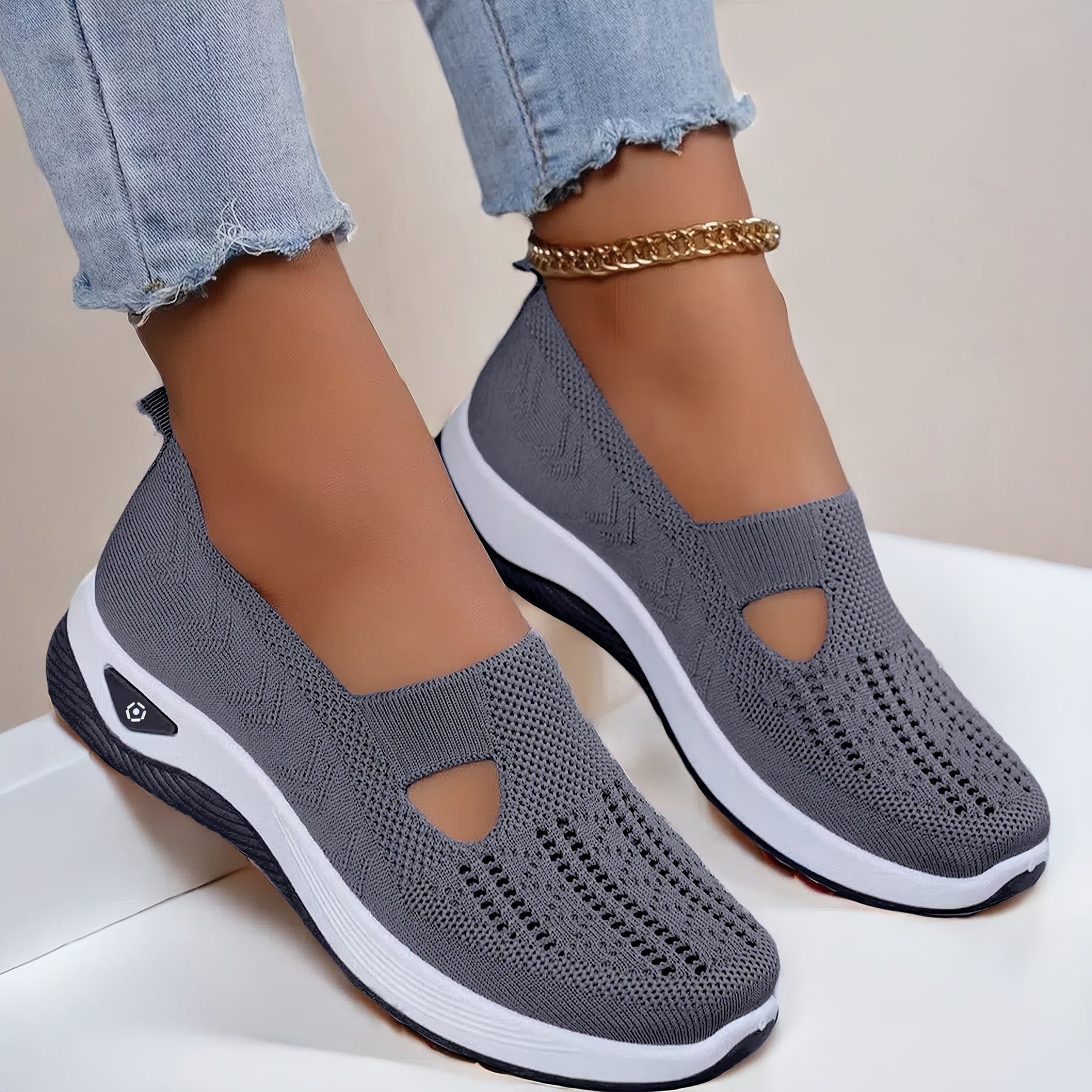 Trendy Women's Breathable Knit Sneakers