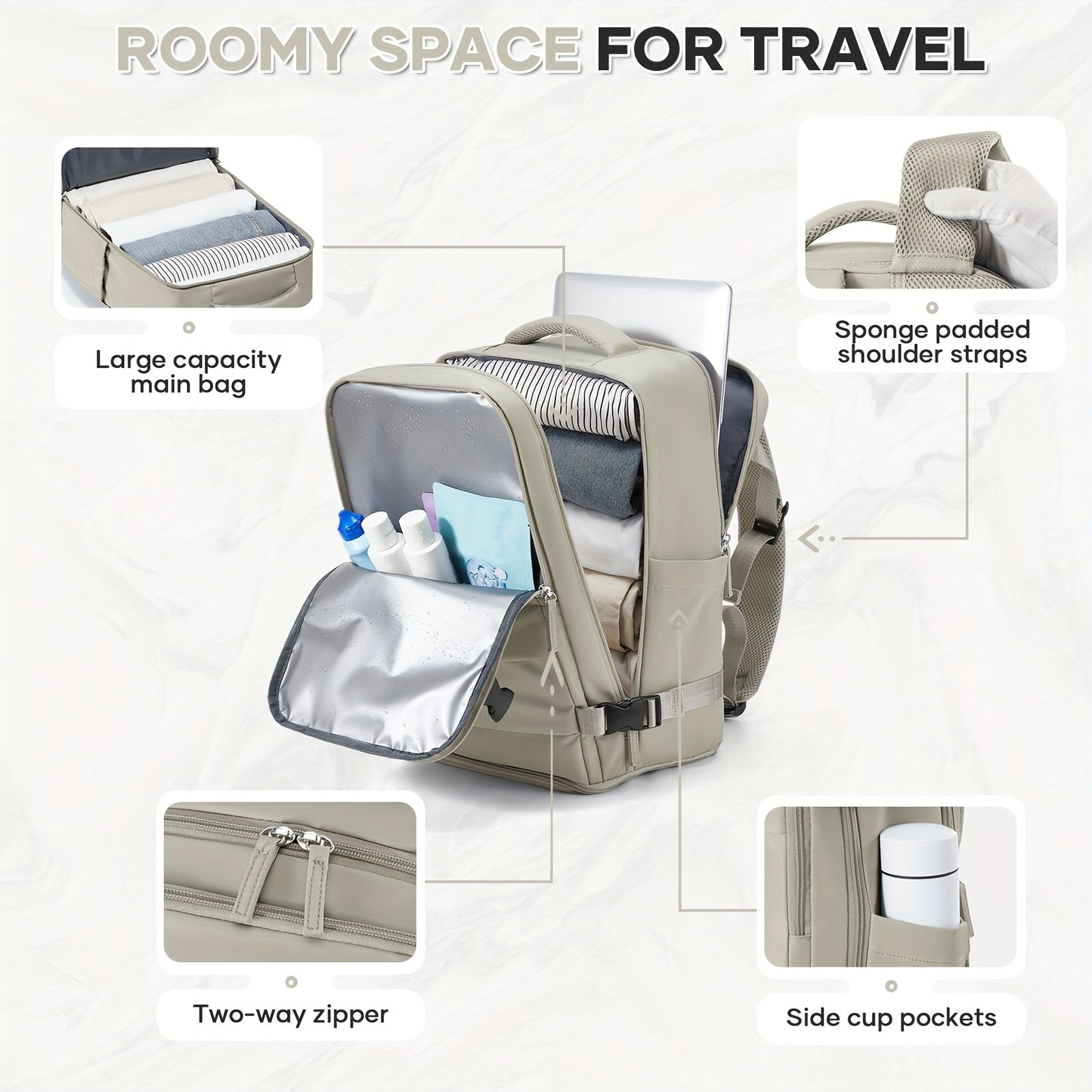 Ryanair handbagage 40x20x25 inch handbagagetas voor onder de stoel Nieuwe Easyjet handbagage-rugzak Handbagage-rugzak Rugzak Casual dagrugzak Schooltas Geschikt voor 35,56 cm Laptop