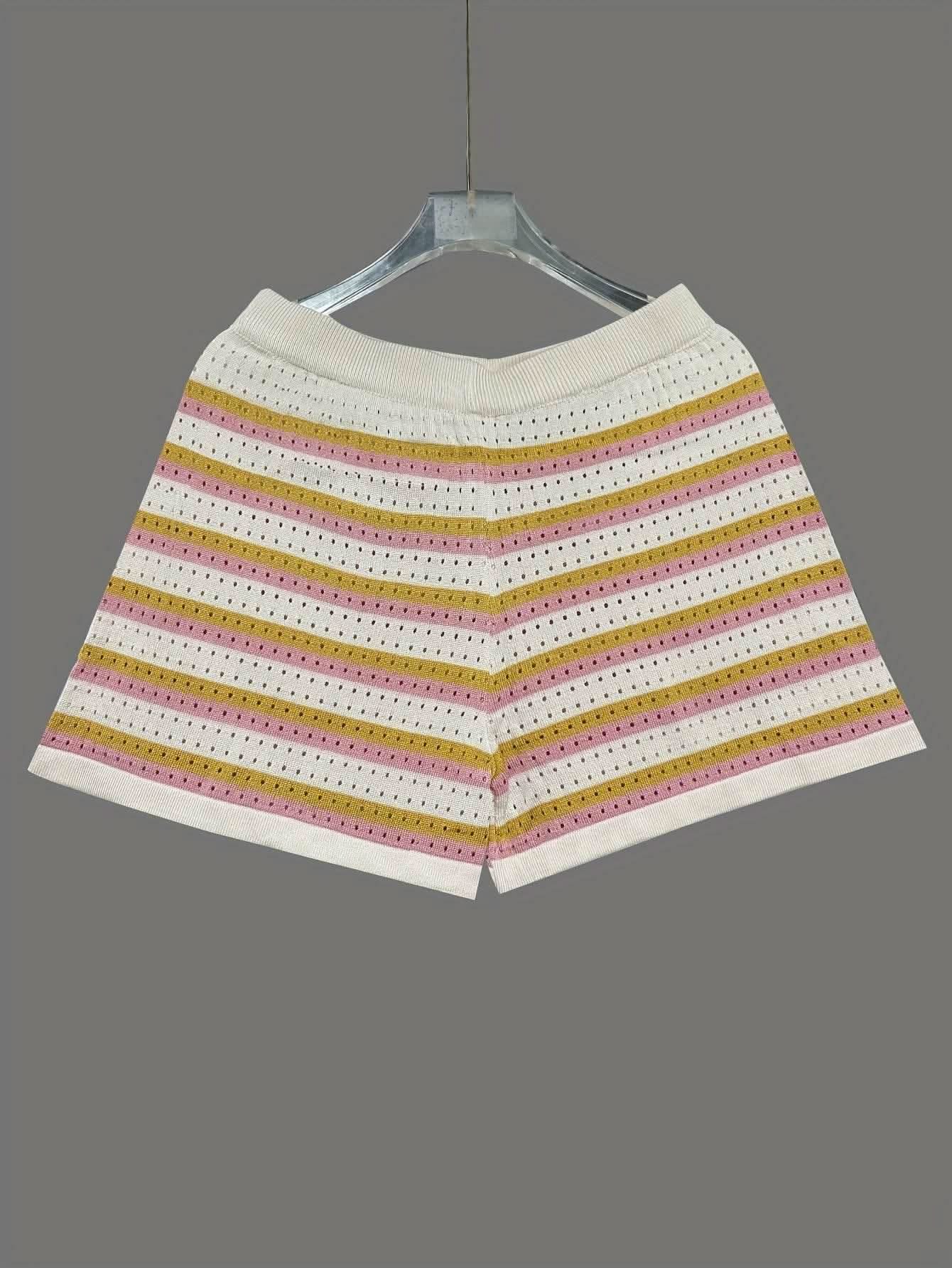 Amalfi Set – Striped Button-Up Lounge Co-Ord - Divine Beauty
