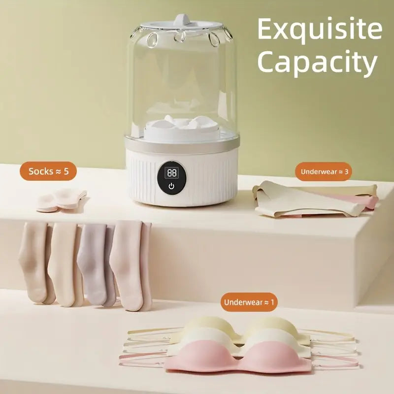 Divine Wash™ draagbare mini-wasmachine: reiniging, verzorging en gemak in één slim apparaat!