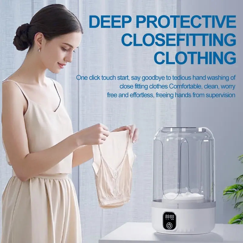Divine Wash™ draagbare mini-wasmachine: reiniging, verzorging en gemak in één slim apparaat!