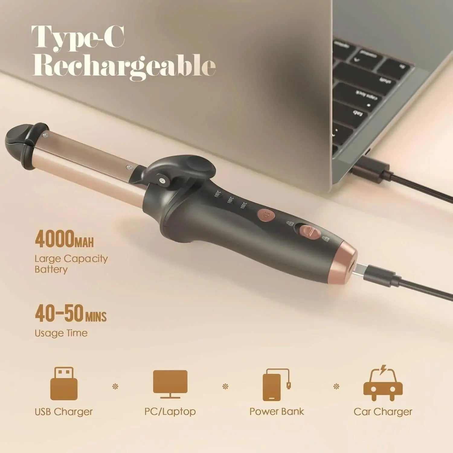 Rechargeable Cordless Hair Curler - Divine Beauty