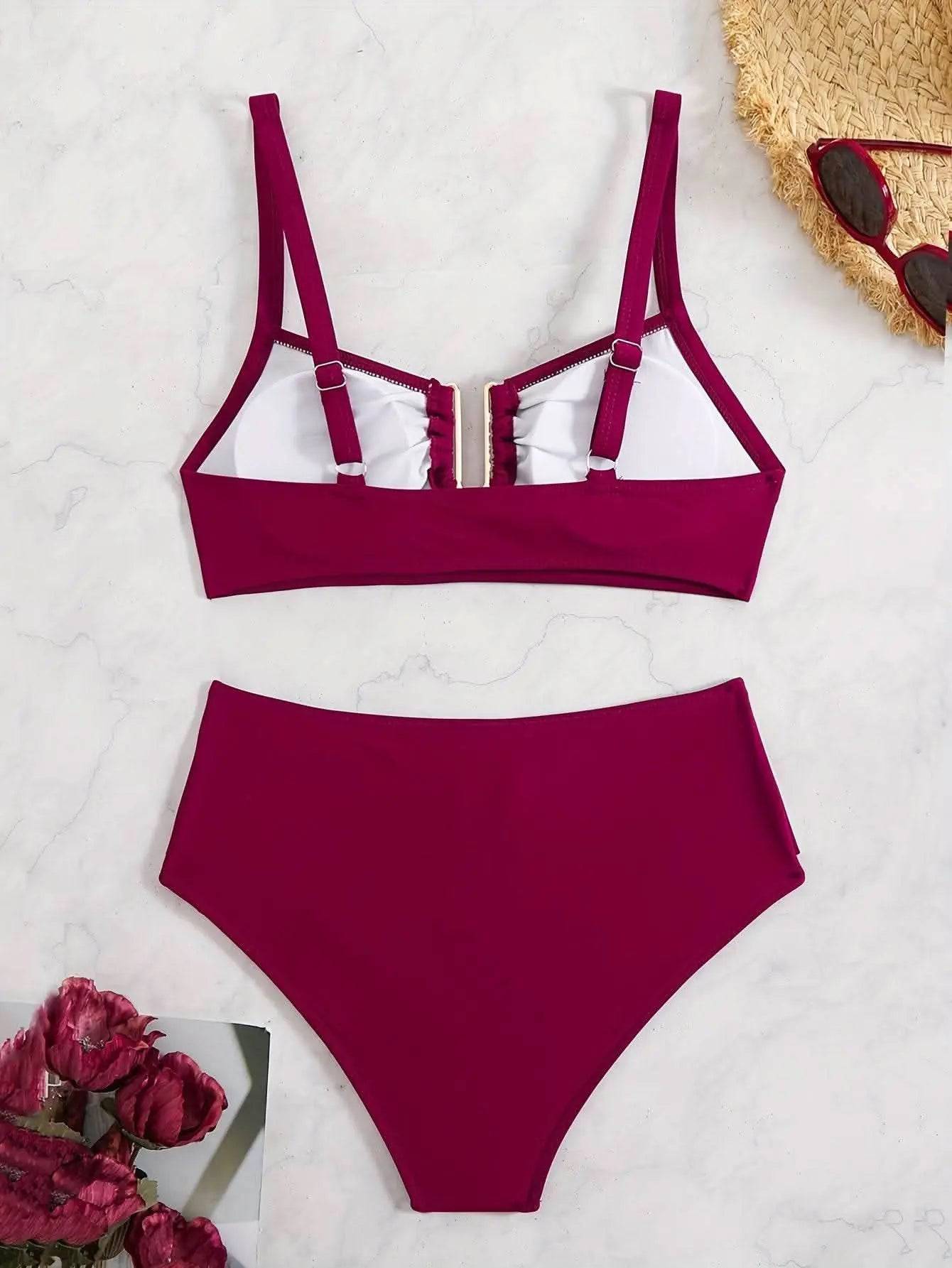 Eos Set – Monochrome Strapless Bikini - Divine Beauty