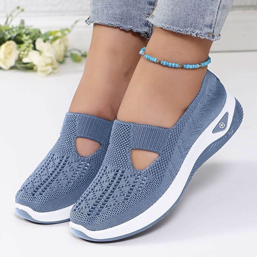 Trendy Women's Breathable Knit Sneakers - Divine Beauty