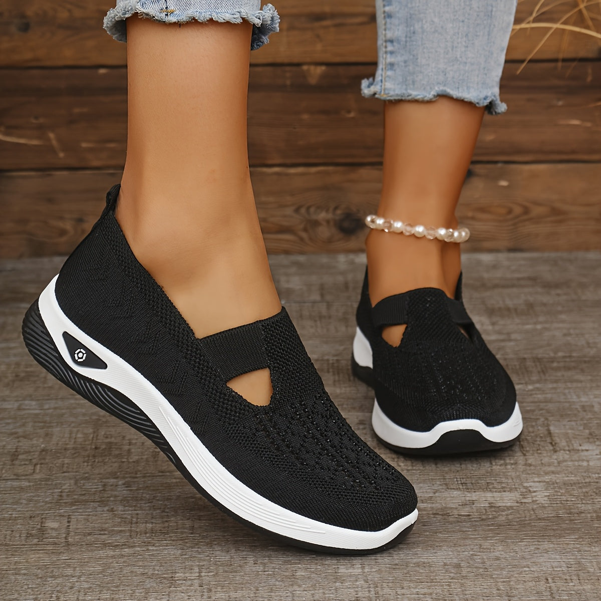 Trendy Women's Breathable Knit Sneakers