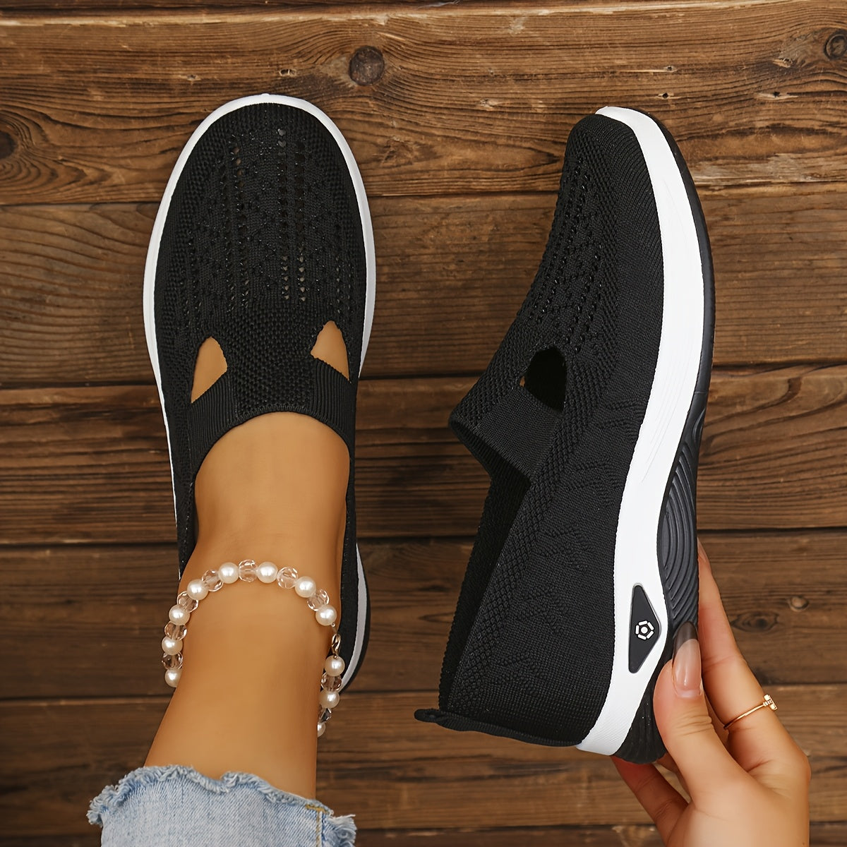 Trendy Women's Breathable Knit Sneakers