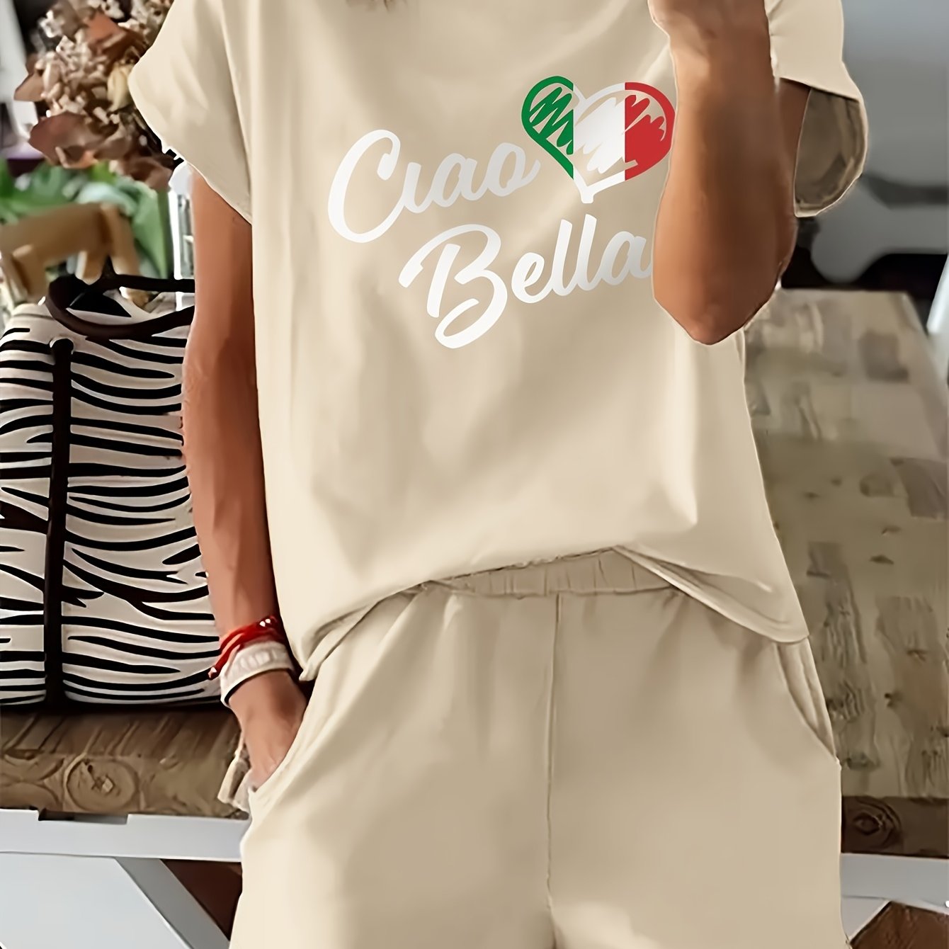 Gwen – Casual tweedelige set met stadsprint