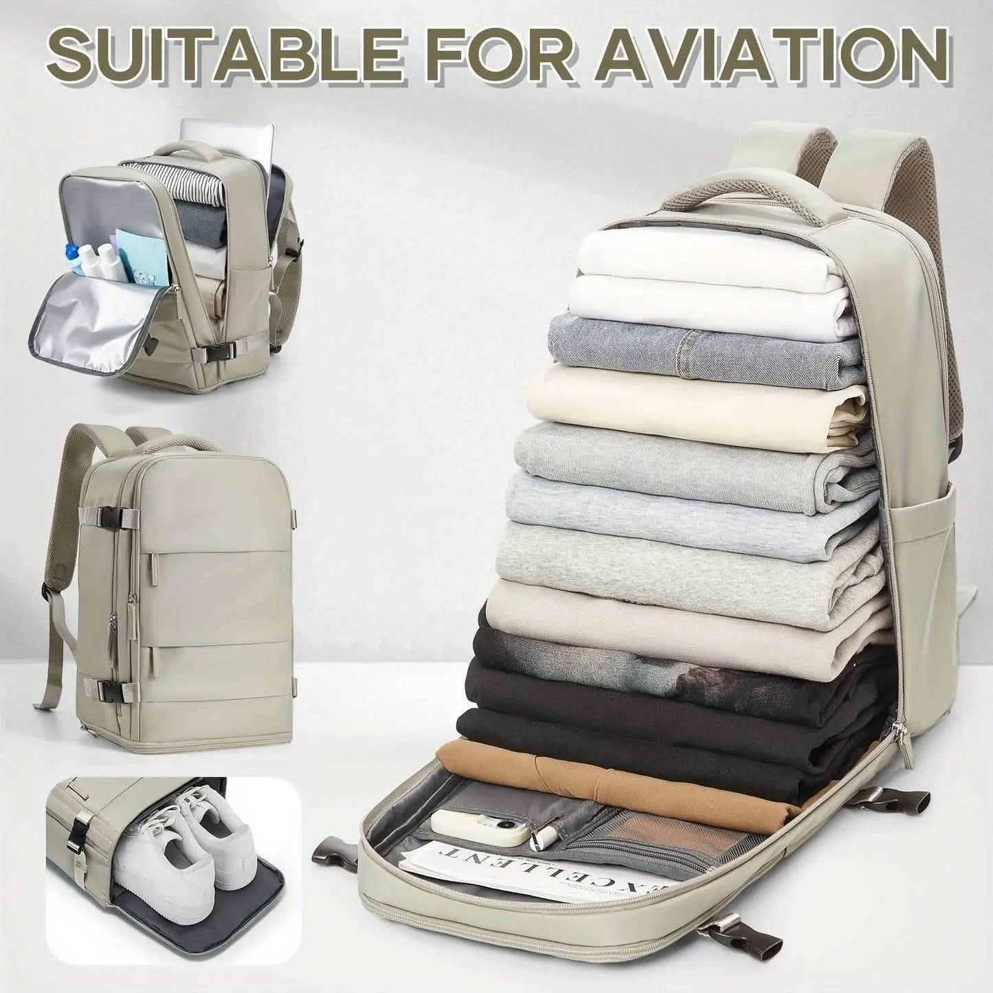 Ryanair Cabin Bags 40x20x25 Underseat Cabin Bag New Easyjet Carry On Travel Backpack Cabin Size Rucksack, Hand Luggage Bag Backpack Casual Daypack School Bag Fit 35.56 cm Laptop - Divine Beauty