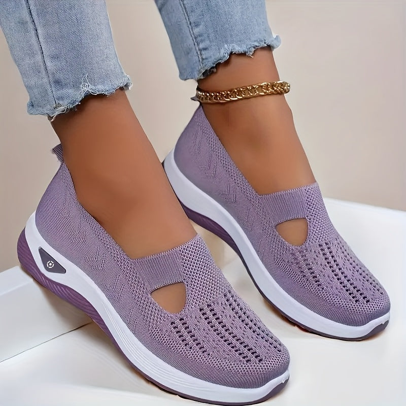 Trendy Women's Breathable Knit Sneakers