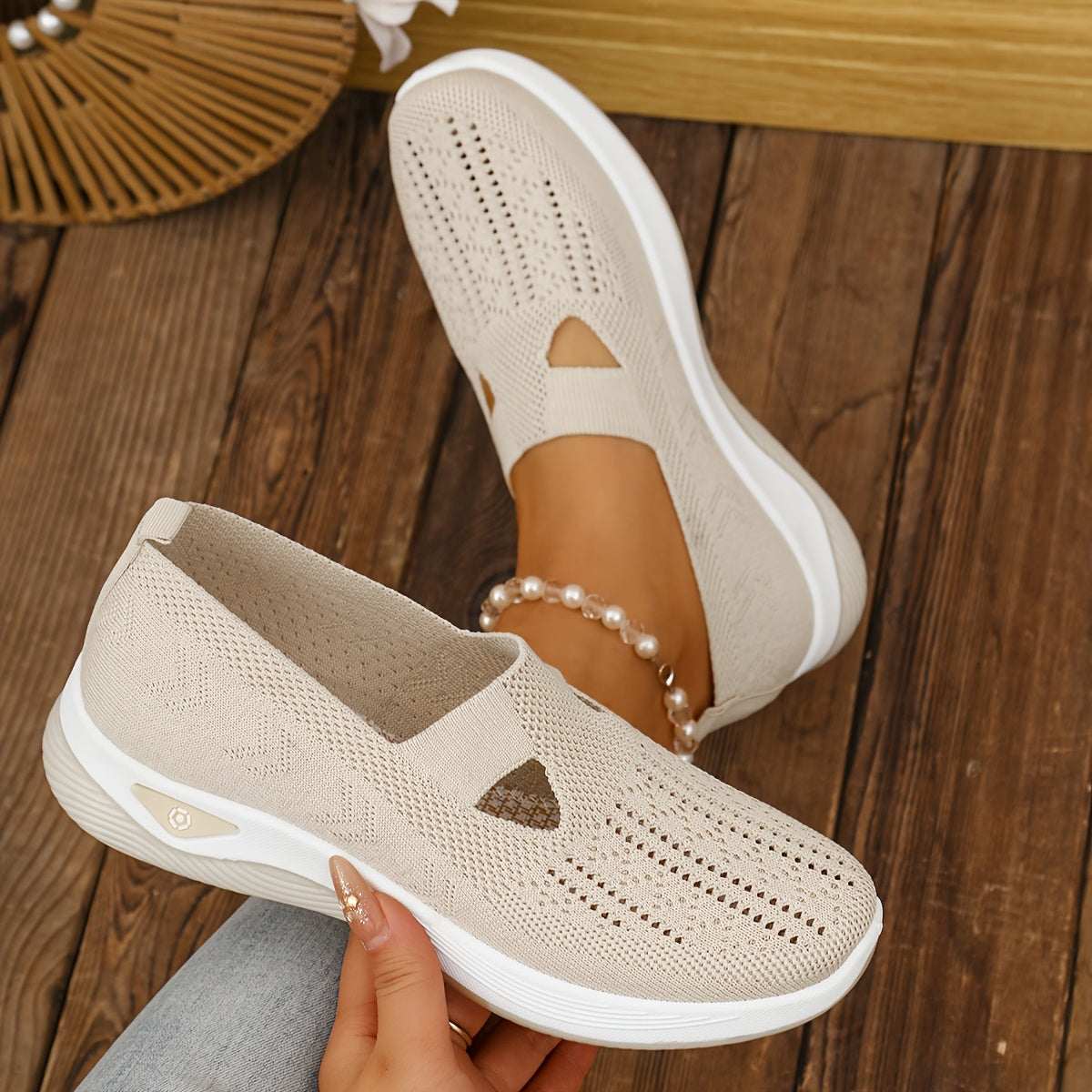 Trendy Women's Breathable Knit Sneakers