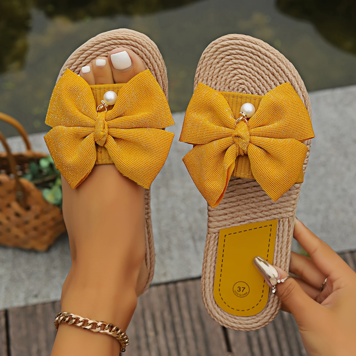 Women's Slide Sandals - Casual Flat Summer