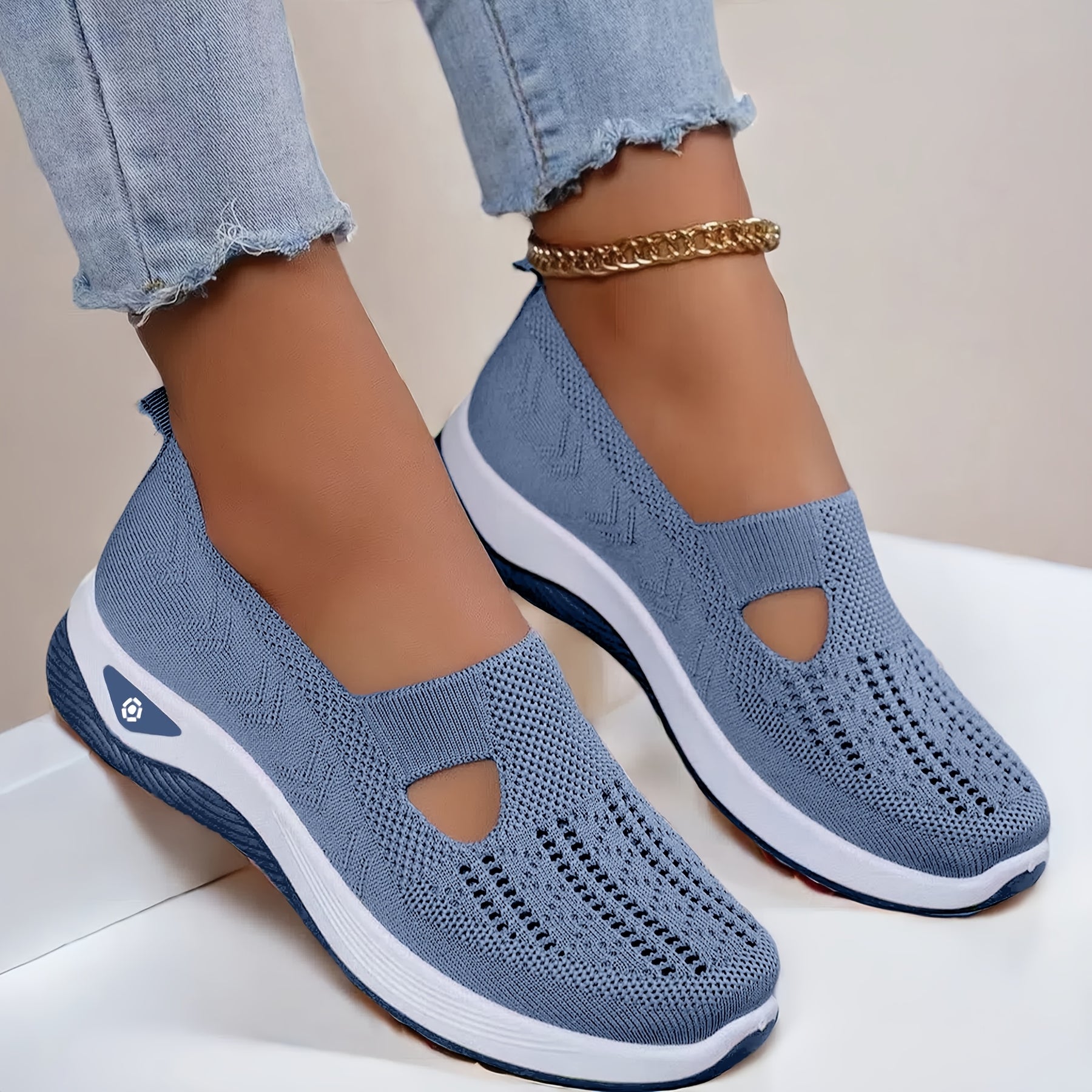 Trendy Women's Breathable Knit Sneakers