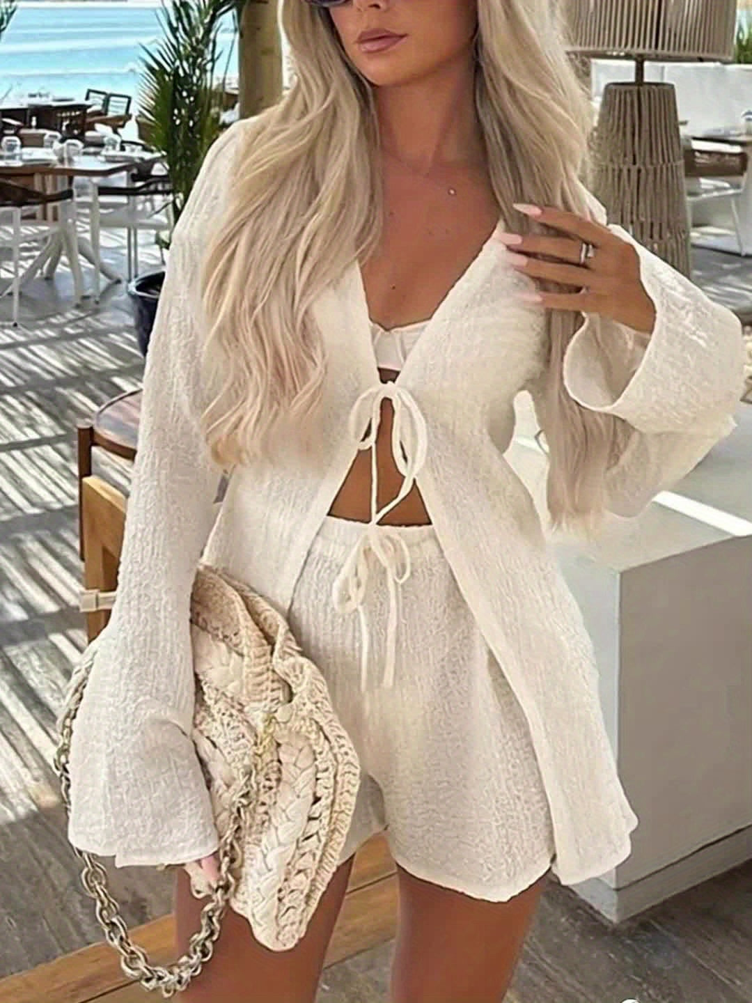 Elara – Elegante set van twee kanten shorts voor dames