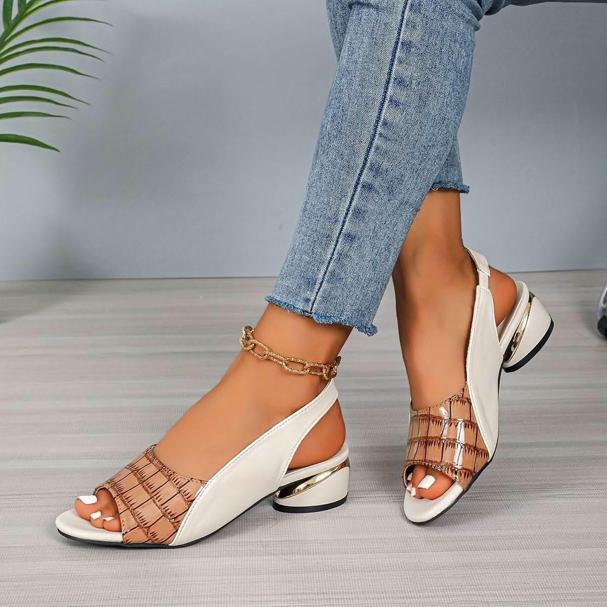 Fashion Peep Toe Slip On Casual Summer - Divine Beauty