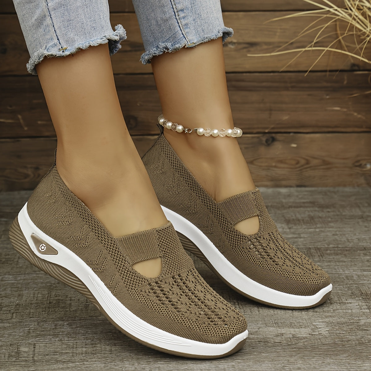 Trendy Women's Breathable Knit Sneakers