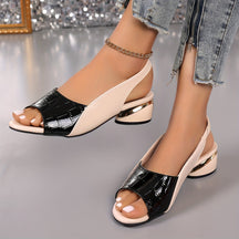 Modischer Peep Toe Slip On Casual Sommer