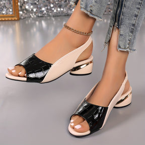 Modischer Peep Toe Slip On Casual Sommer