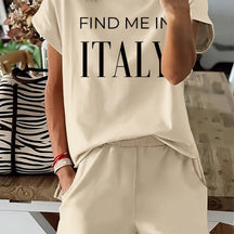 Gwen – Casual tweedelige set met stadsprint