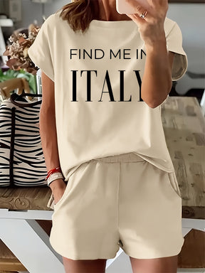 Gwen – Casual tweedelige set met stadsprint