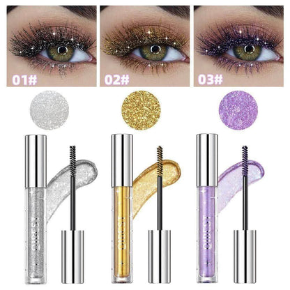 FFOrder Waterproof Sequins Sparkling Crystal Diamond Mascara - Divine Beauty