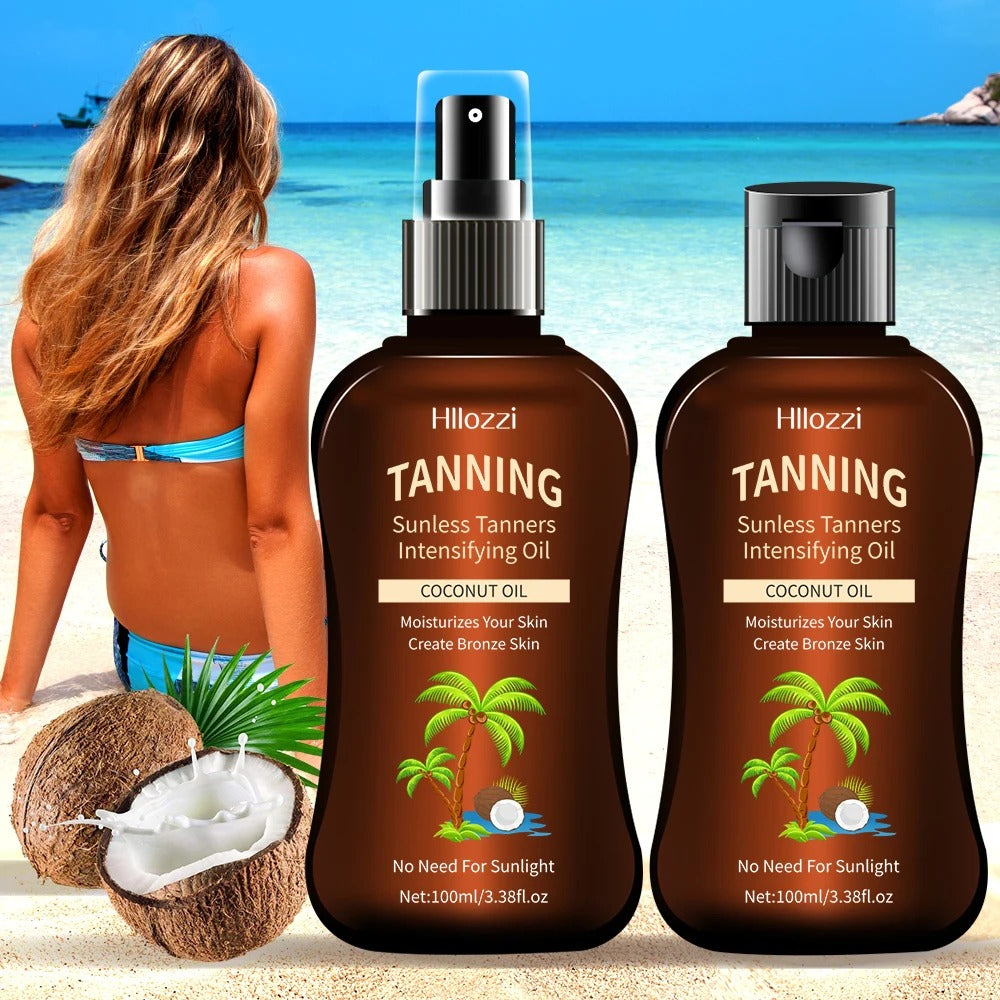 Coconut Tanning Oil Spray & Flip Bottle Set (2 units)
