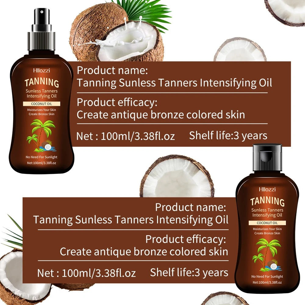 Coconut Tanning Oil Spray & Flip Bottle Set (2 units)