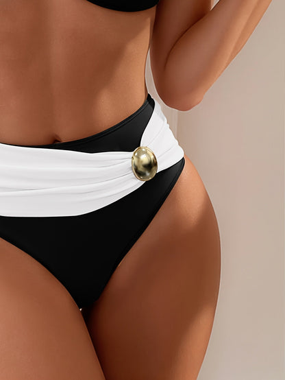 Aria – Tweedelige bikiniset met V-hals en kruisbandjes 
