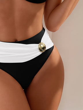 Aria – Tweedelige bikiniset met V-hals en kruisbandjes 