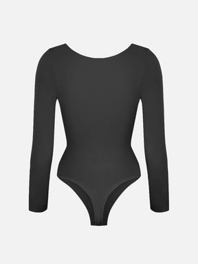Seamless Long Sleeve Tummy Control Thong Bodysuit
