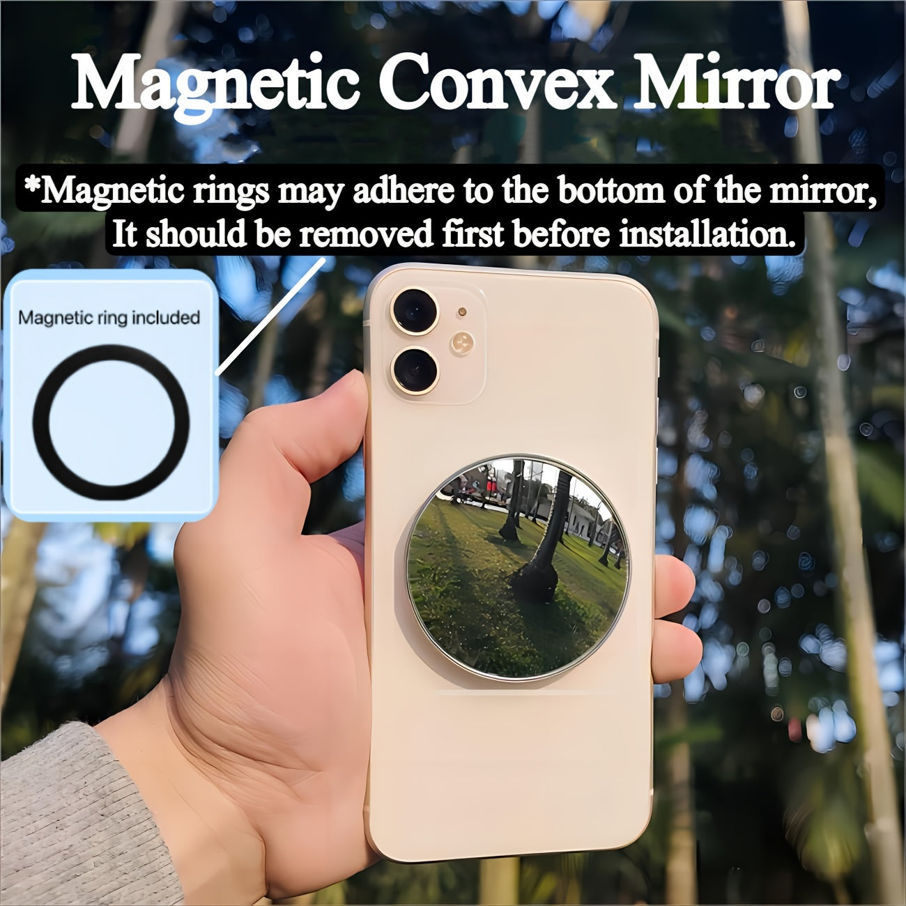 Magnetic Convex Selfie Mirror