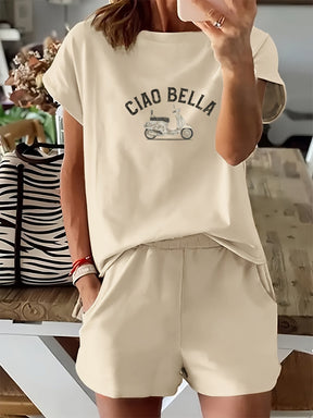 Gwen – Casual tweedelige set met stadsprint