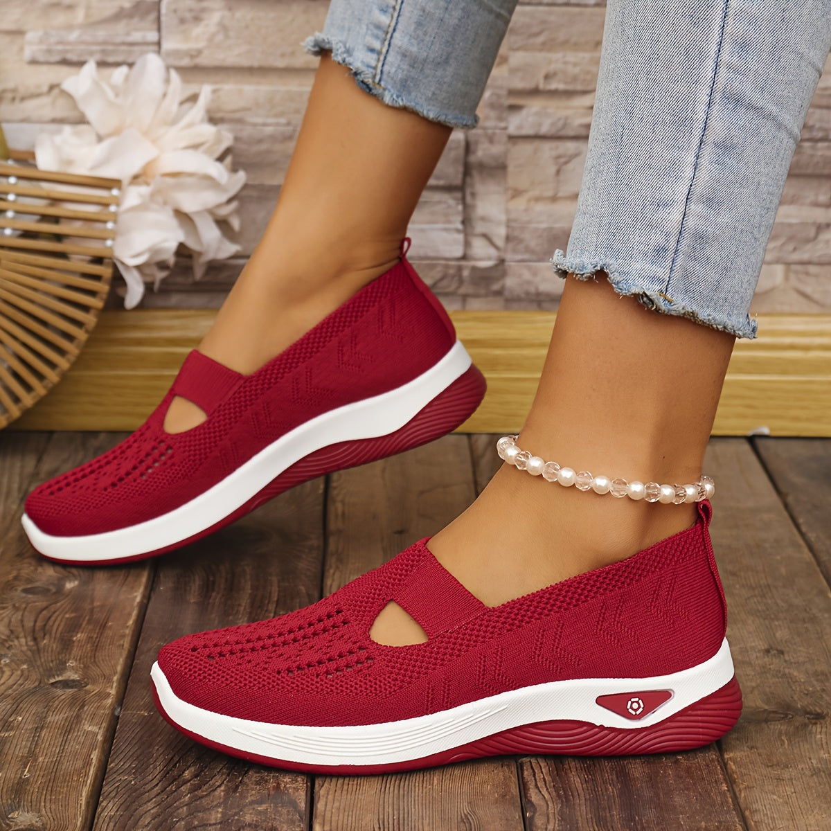Trendy Women's Breathable Knit Sneakers