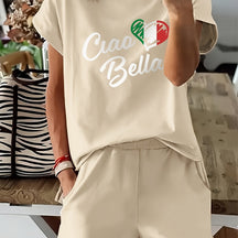 Gwen – Casual tweedelige set met stadsprint