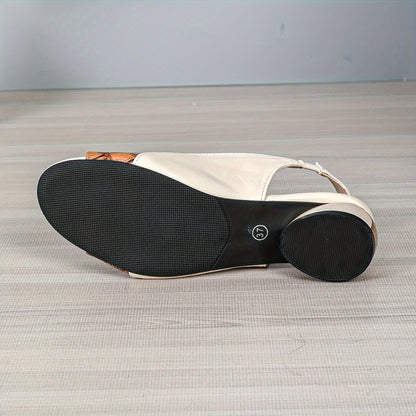 Modischer Peep Toe Slip On Casual Sommer