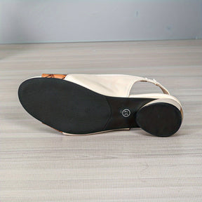 Modischer Peep Toe Slip On Casual Sommer