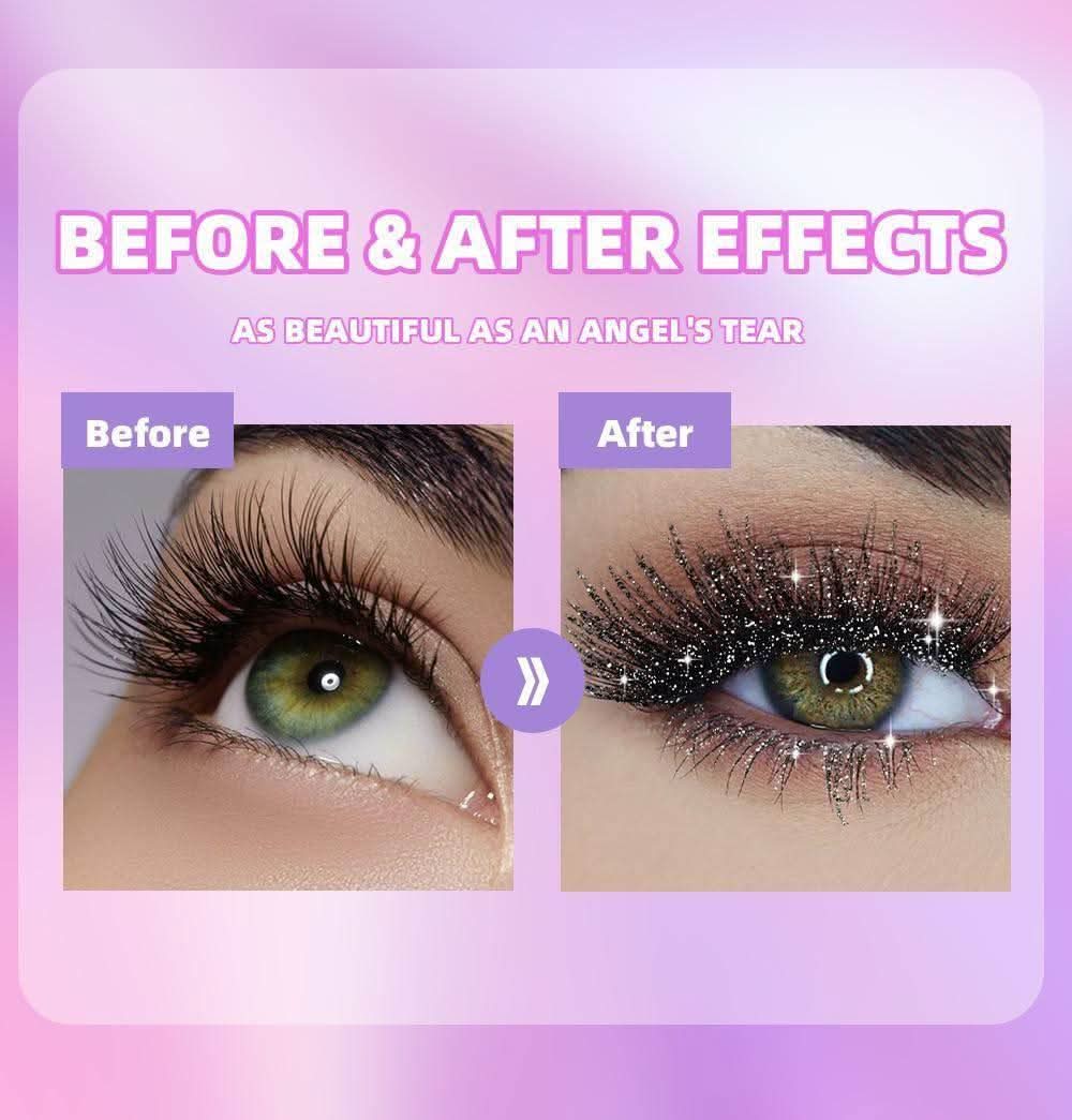 FFOrder Waterproof Sequins Sparkling Crystal Diamond Mascara - Divine Beauty